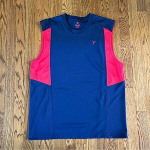 Old Navy Active Men's Large Navy Blue Sleeveless Shirt Top Tee Tank Top Dri Fit